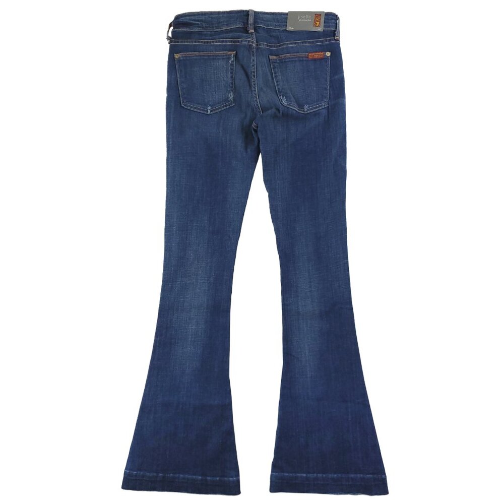 7 For All Mankind Jeans Jiselle Phenomenal Flare USA Women's "25" 28x34 NWT - Picture 2 of 12